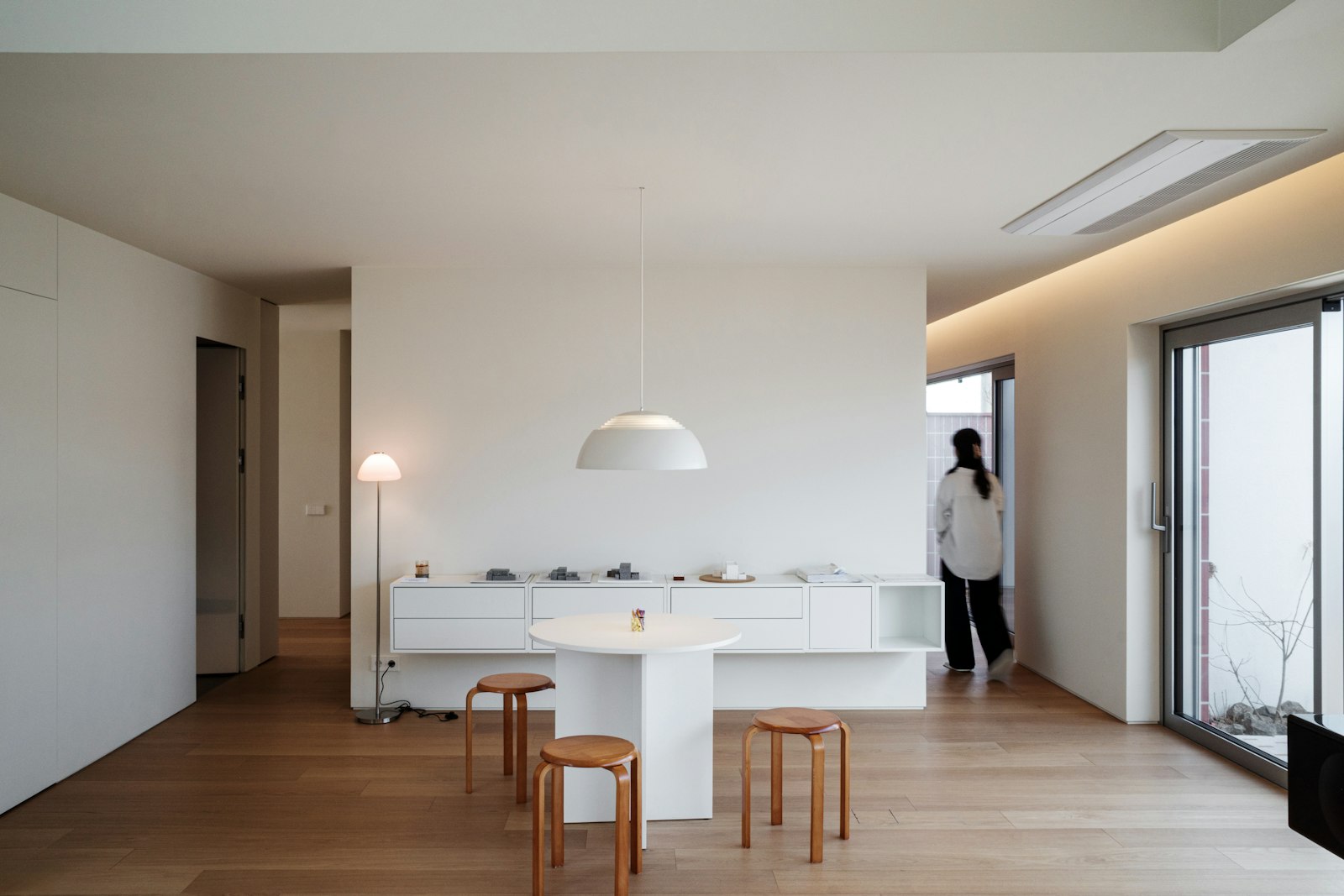 Bright, freshly cleaned living space in a modern Dubai apartment